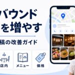 インバウンド来店を増やすGoogleマップの写真・投稿改善ガイドを示す画像